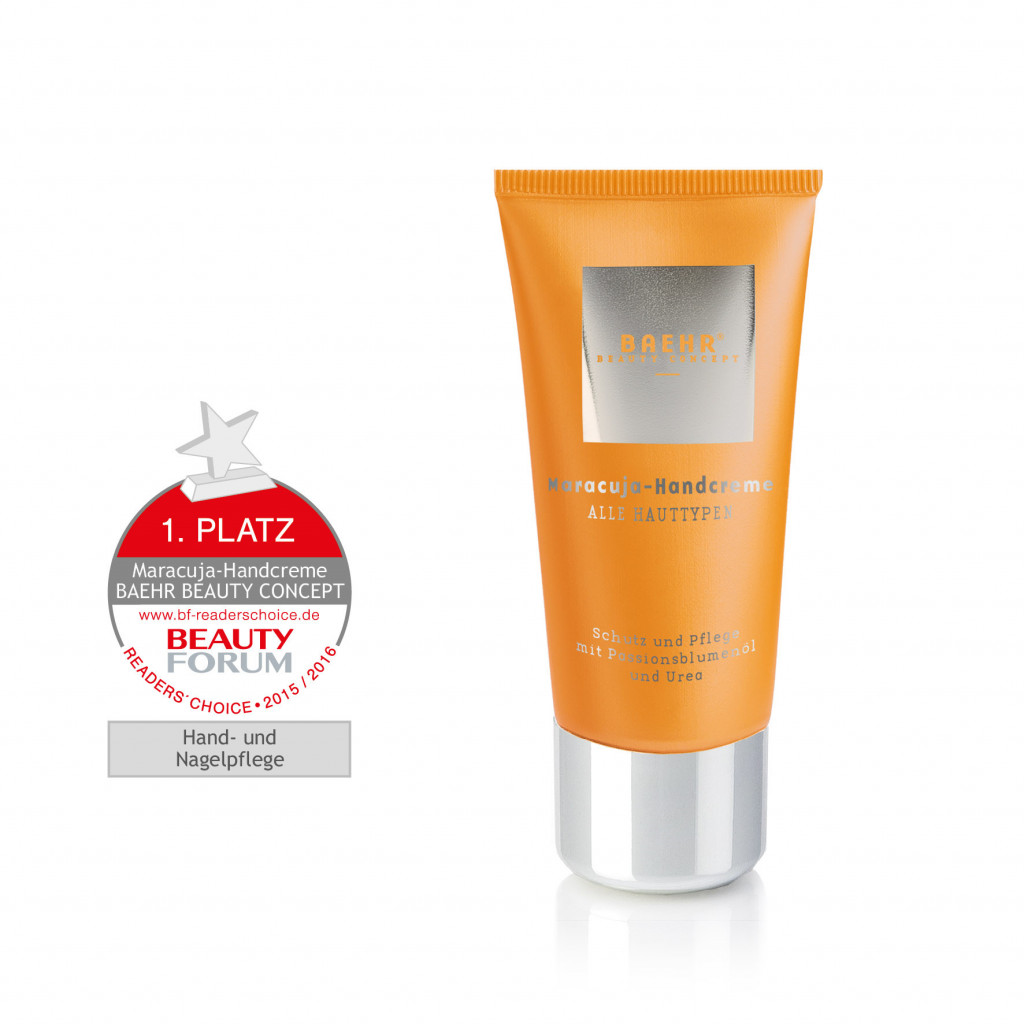 Крем для рук з маслом маракуї та сечовиною 30мл (MARACUJA-HANDCREME), BAEHR